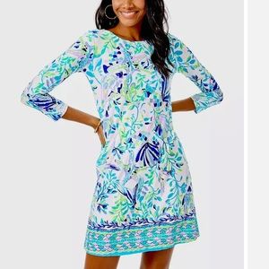 Lilly pulitzer ophelia dress size large, resort white shell beach engineered